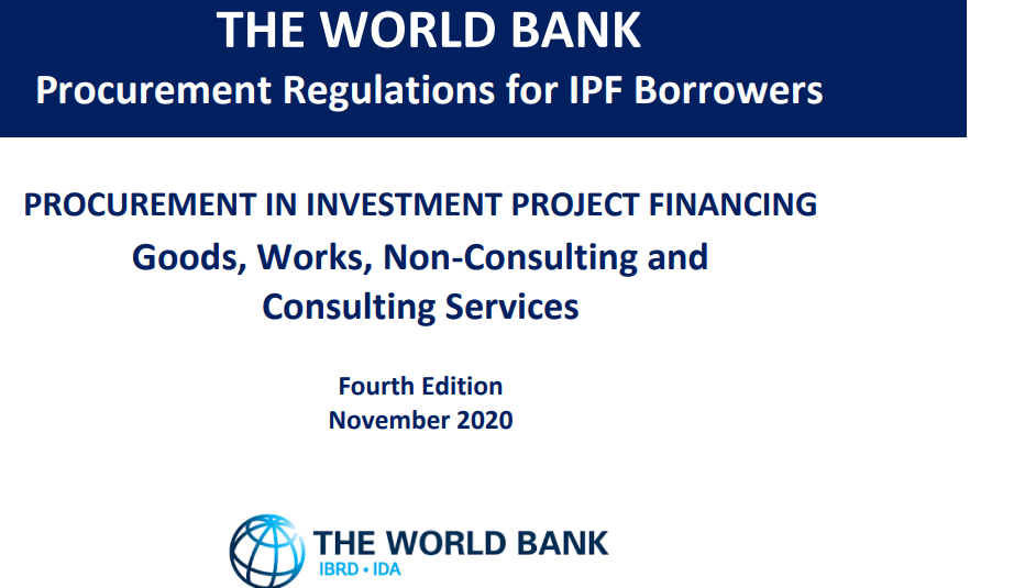 THE WORLD BANK Procurement Regulations for IPF Borrowers